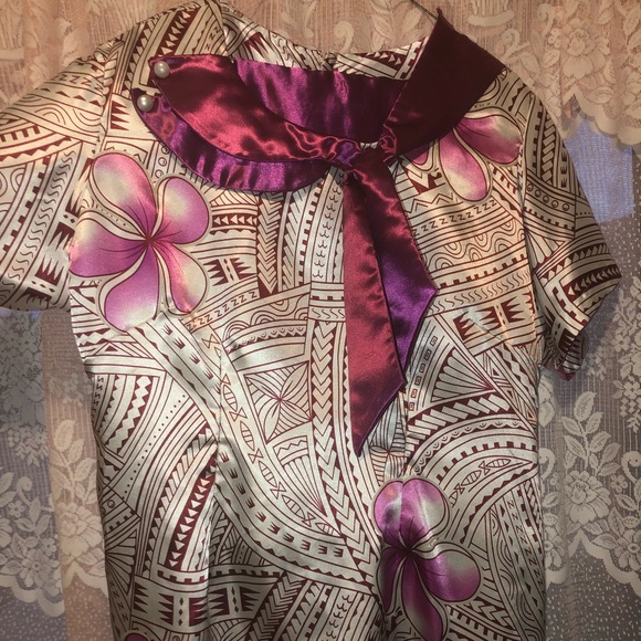 Dresses & Skirts - White and purple two piece Polynesian dress💜 Dresses & Skirts - White and purple two piece Polynesian dress💜